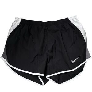 Nike Dri-Fit 10K Running Shorts Lined Black & White Women's Medium 3.5" Inseam